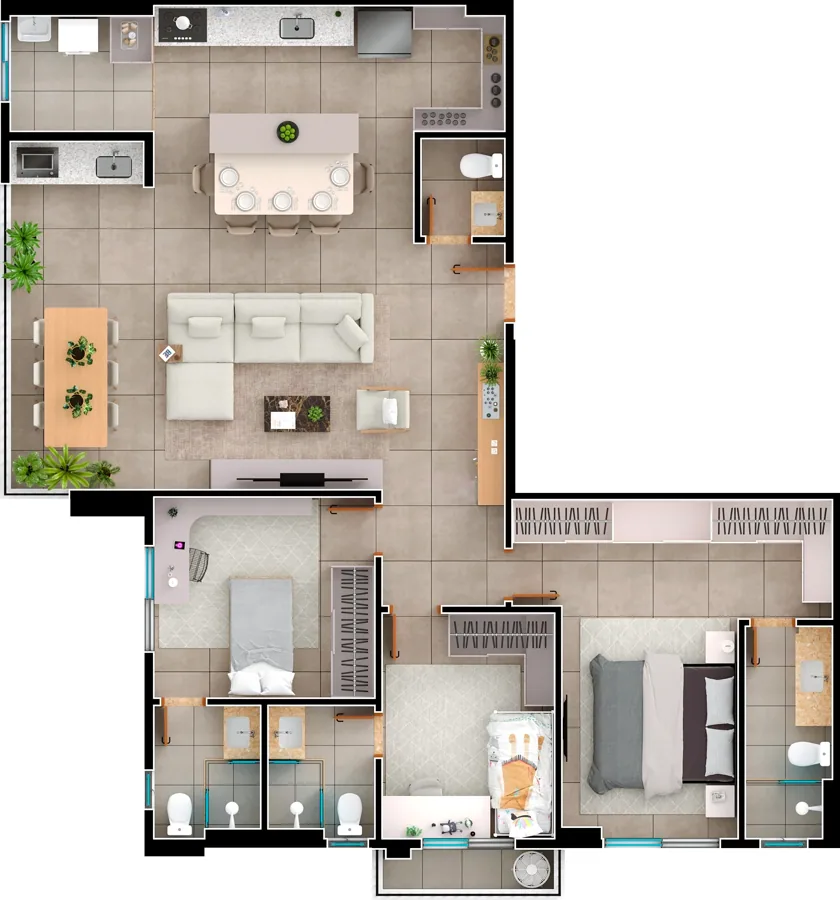 Planta do Viverde Areião: Final 1A M² · Final 1A M²
