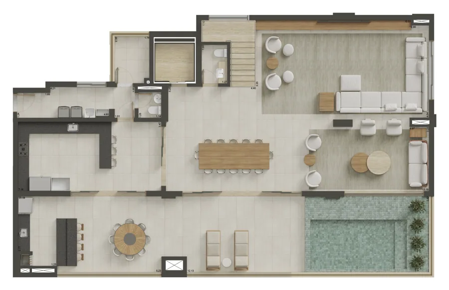 Planta do Capadócia Marista: F Duplex F02 Inferior