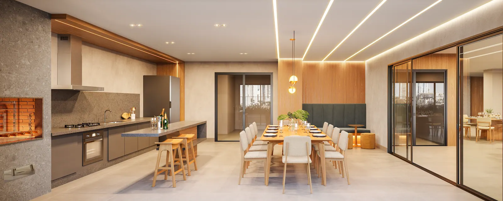 Espaço gourmet do Alma Home Senses