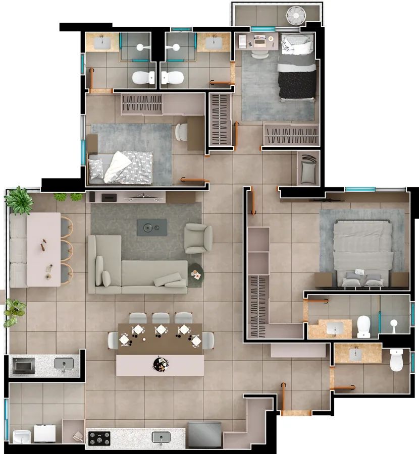 Planta do Viverde Areião: Final 2A M² · Final 2A M²