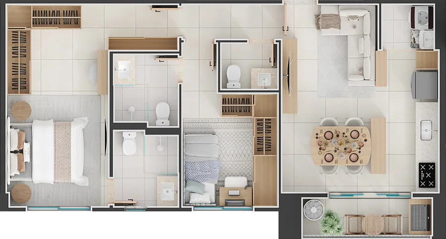 Planta do Verde Maris: 71 m² · Final 4A