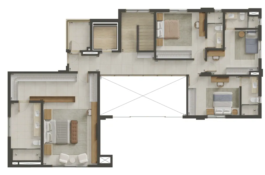 Planta do Capadócia Marista: F Duplex F02 Superior