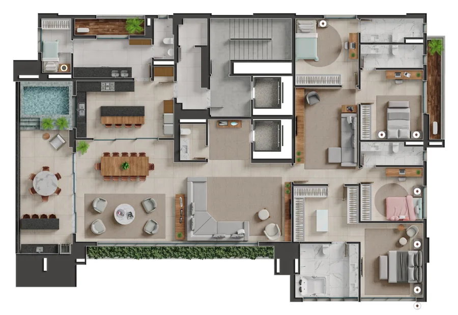 Planta do Bauhaus: Apto Tipo 2A · Apto Tipo 2A