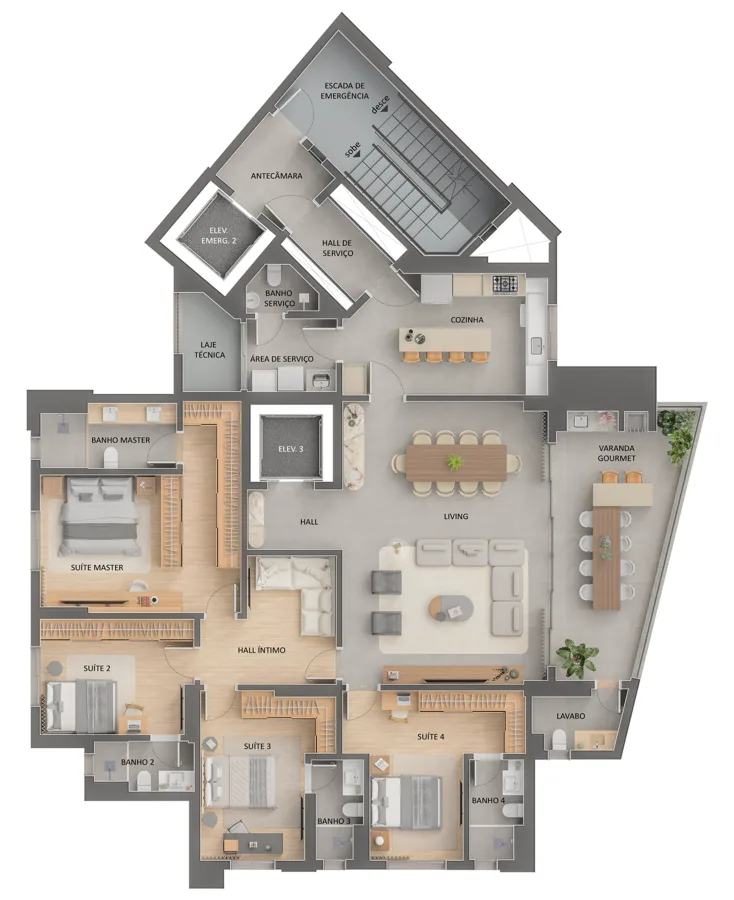Planta do City Altier: City 20 T2