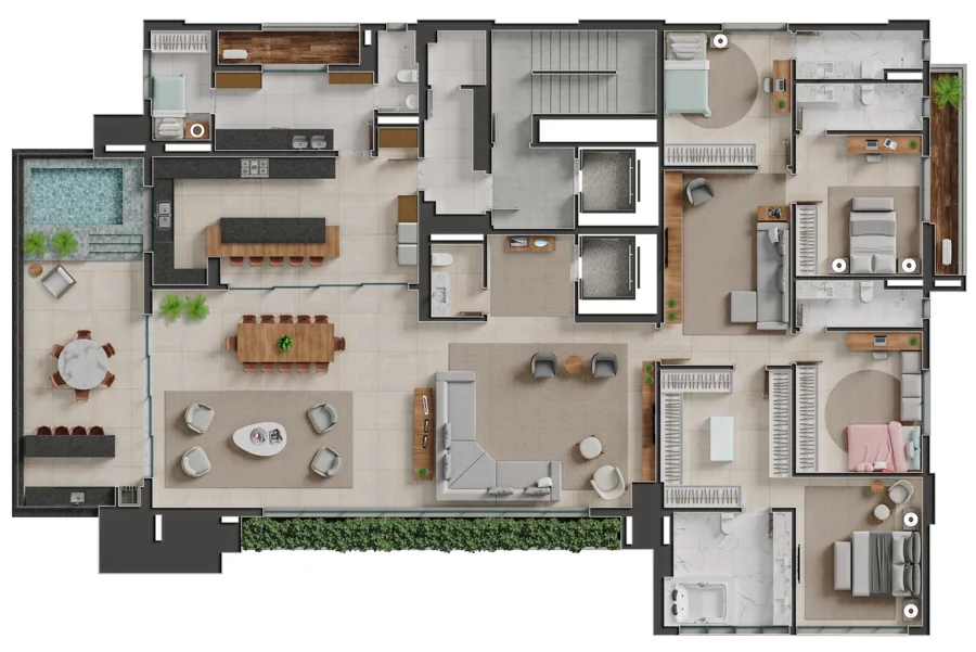 Planta do Bauhaus: Apto Tipo 1A · Apto Tipo 1A