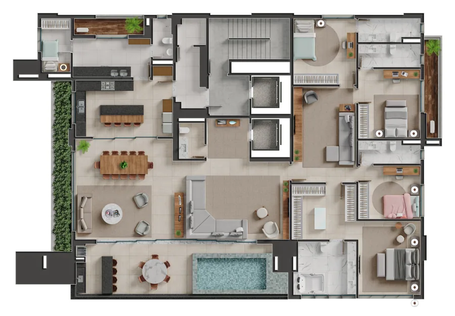 Planta do Bauhaus: Apto Tipo 2B · Apto Tipo 2B