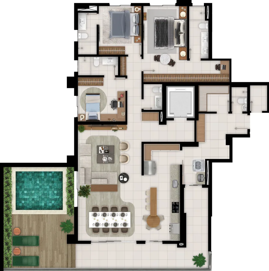 Planta do Arte Square: Garden · 231 m²