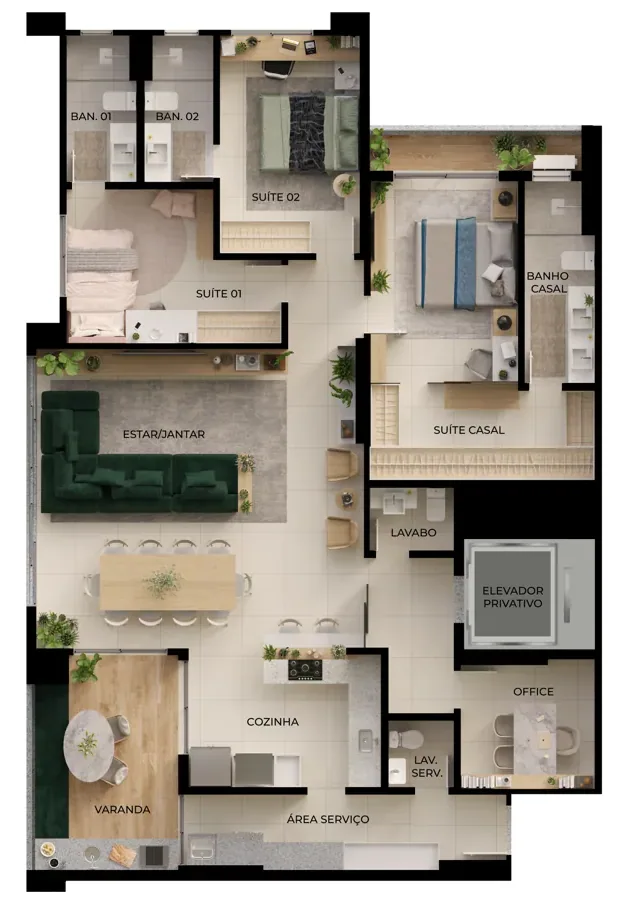Planta do Alma Home Senses: Planta