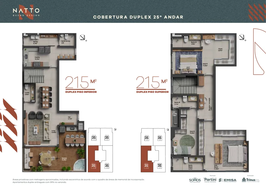 Planta do Natto: 33,95 m² · Final 01