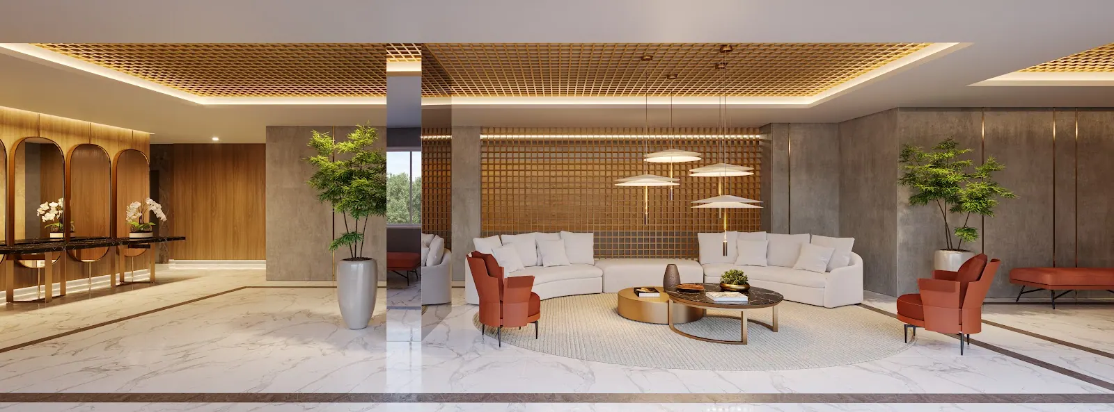 Lobby do Emirates Parque Flamboyant