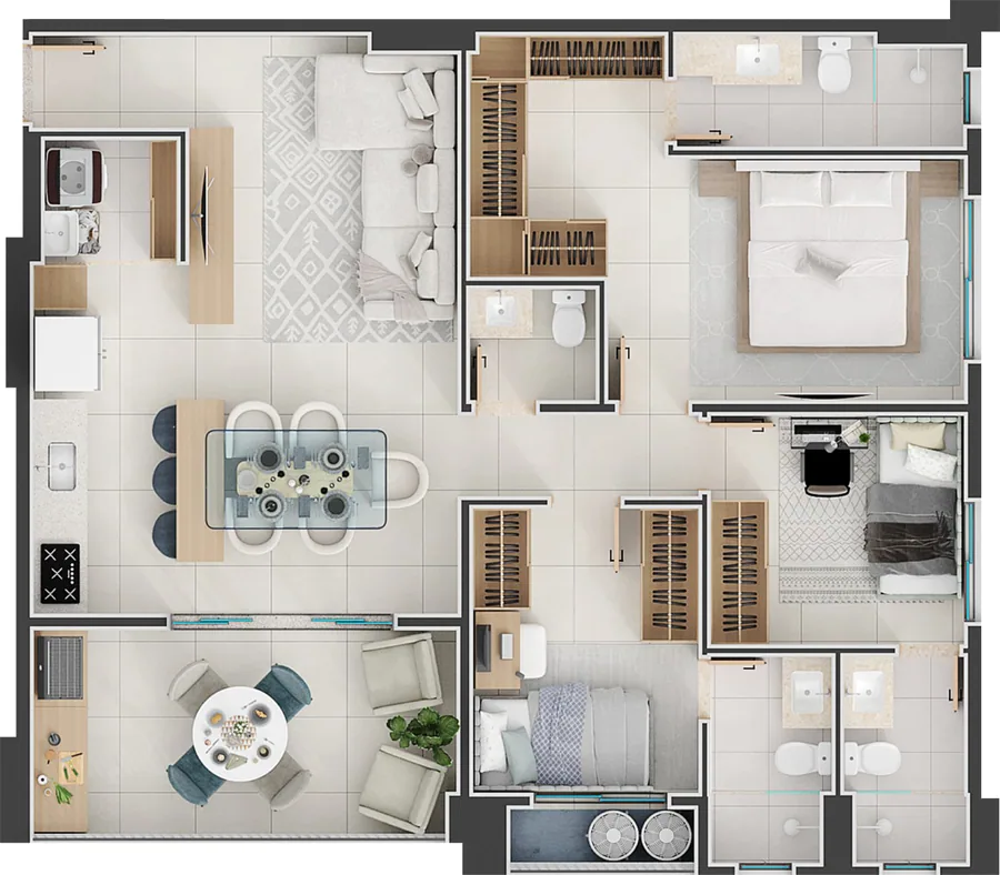 Planta do Verde Maris: 101 m² · Final 1A