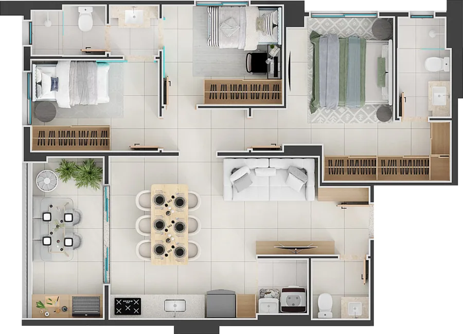 Planta do Verde Maris: 82 m² · Final 2B