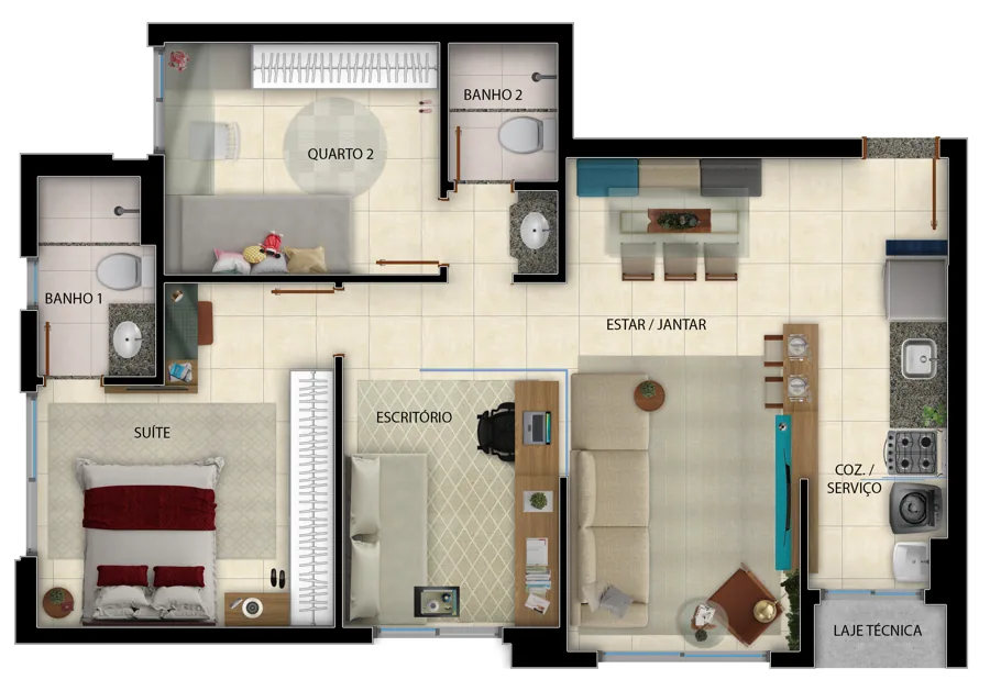 Planta do Duo Sky Garden: Planta