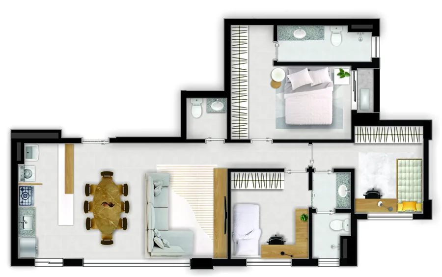 Planta do Bliss Enjoy Life: M²