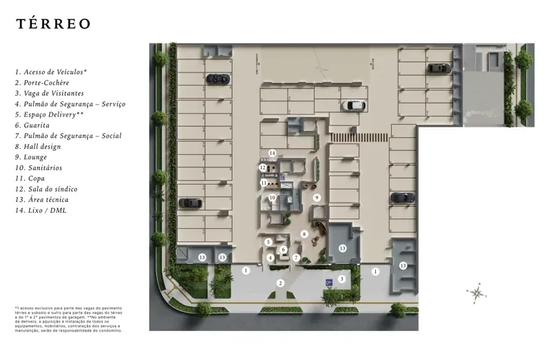 Planta do Le Blu Consciente: Planta