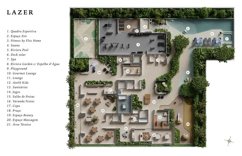 Planta do Le Blu Consciente: Planta