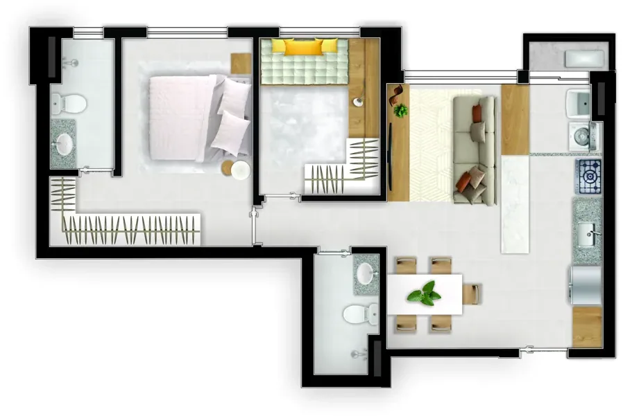 Planta do Bliss Enjoy Life: M²