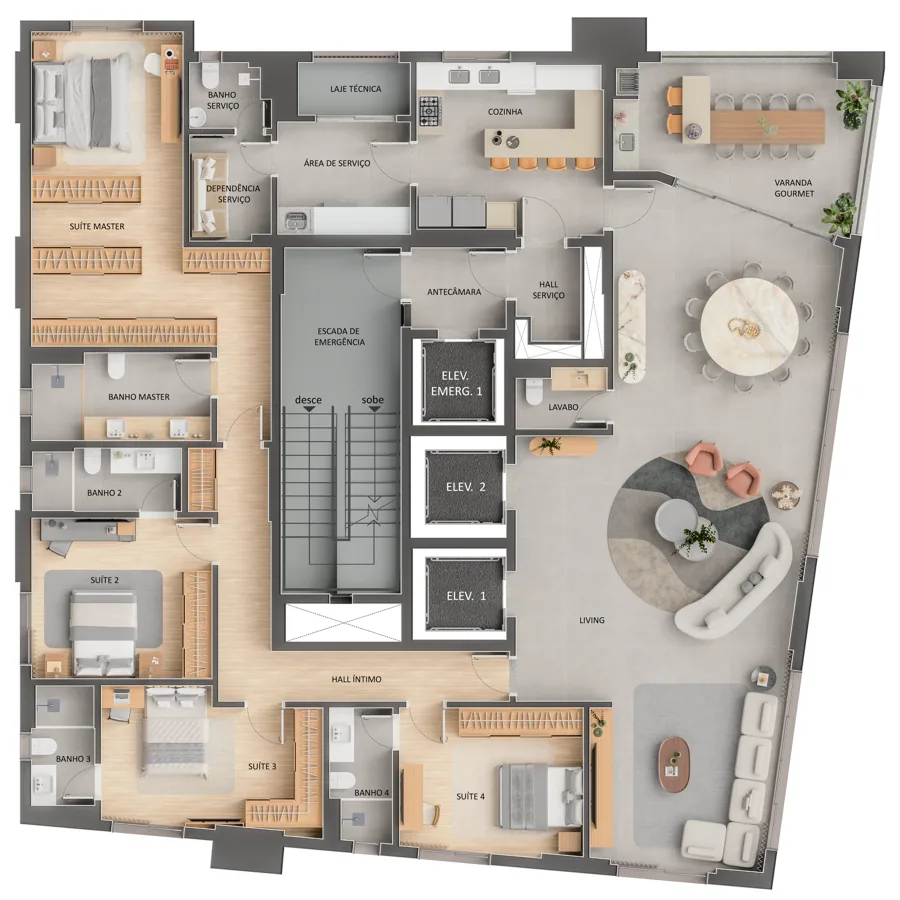 Planta do City Altier: City 20 T1