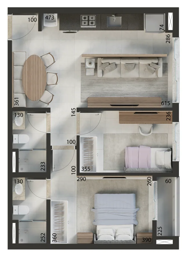 Planta do Fiord Ricardo Paranhos: Apto Final 06 · Apto Final 06