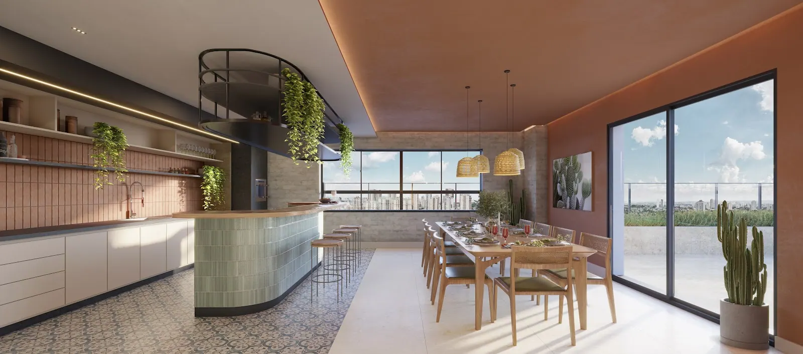 Espaço gourmet do Trip World Home