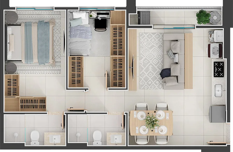 Planta do Verde Maris: 60 m² · Final 3A